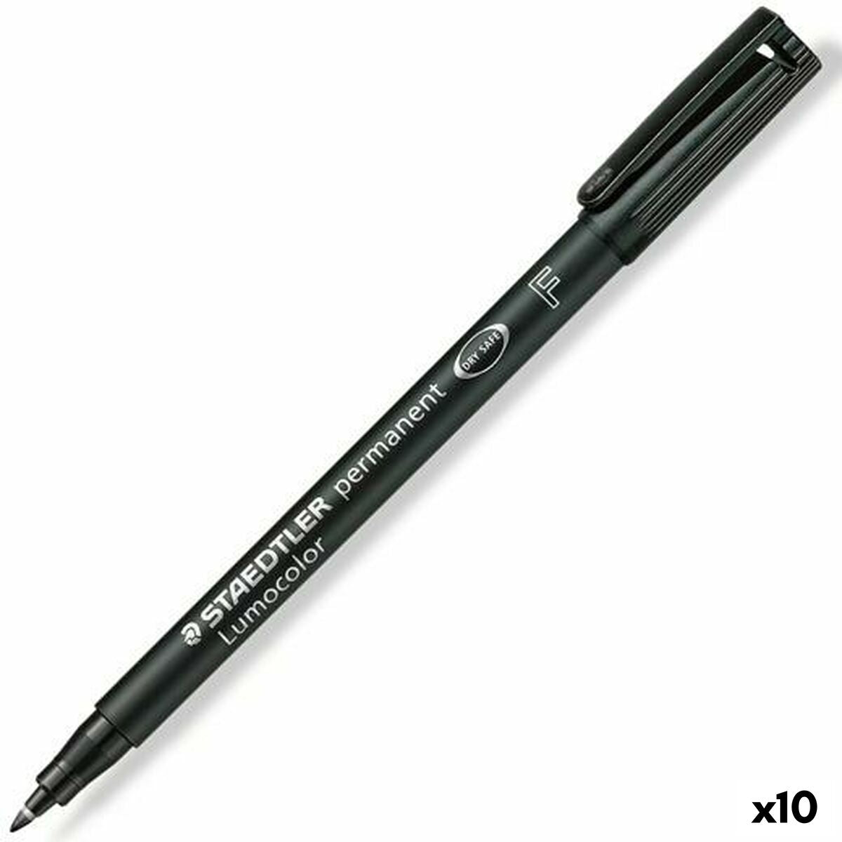 Rotulador permanente Staedtler Lumocolor 318-9 Negro (10 Unidades)  Comprati.