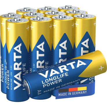 Pilas Alcalinas Varta Longlife Power AA 1,5 V (12 Unidades)  Comprati.