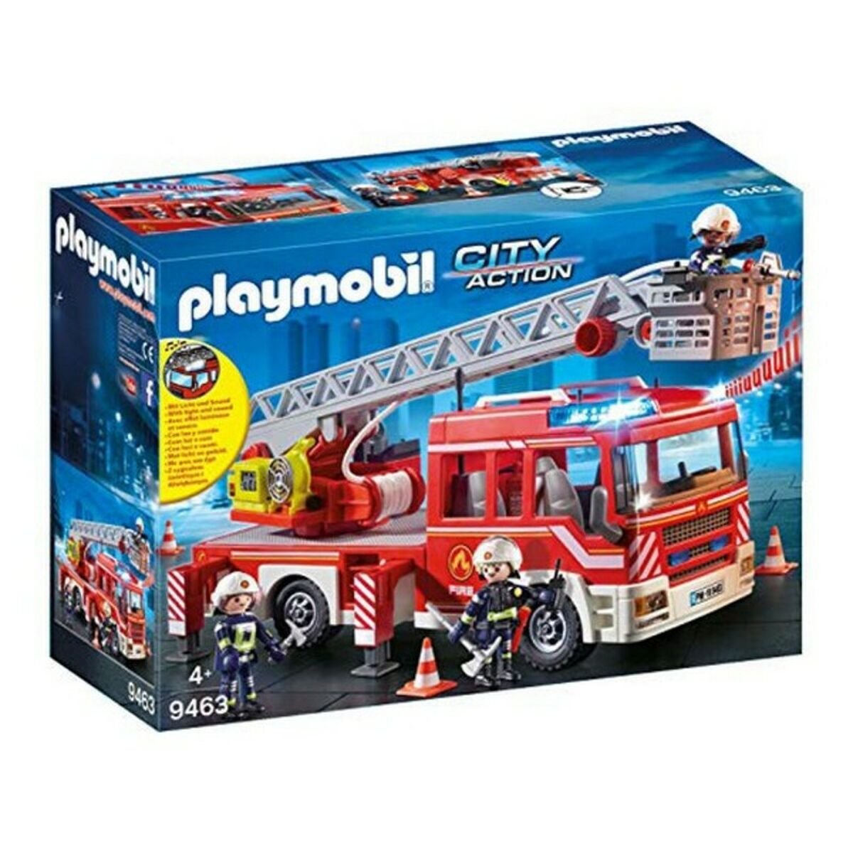 Playset de Vehículos City Action Playmobil 9463 (14 pcs) Camión de Bomberos  Comprati.