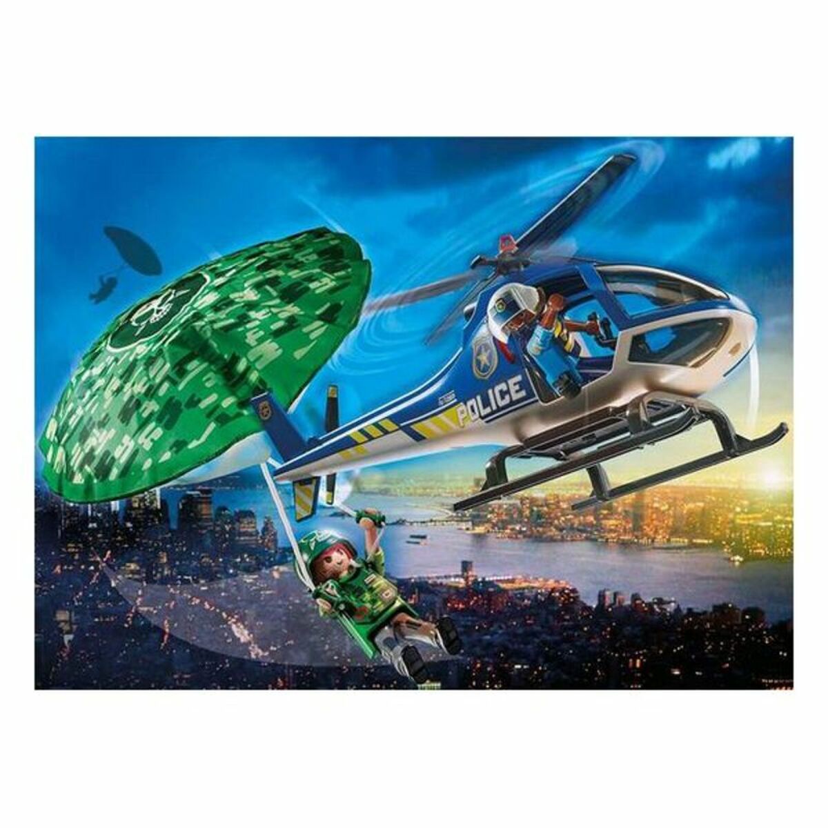 Playset  City Action Police helicopter: Parachute Chase Playmobil 70569 (19 pcs)  Comprati.