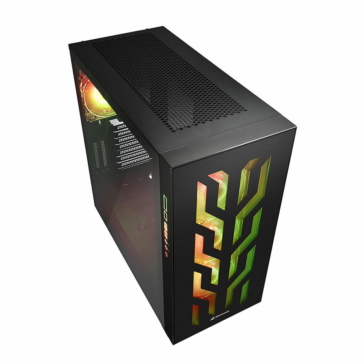 Caja Semitorre ATX Sharkoon CA300T Negro RGB  Comprati.