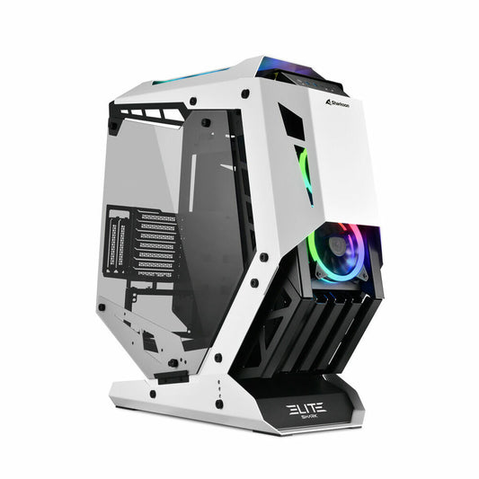 Caja Semitorre ATX Sharkoon ELITE SHARK CA700 LED RGB Negro/Blanco Blanco  Comprati.