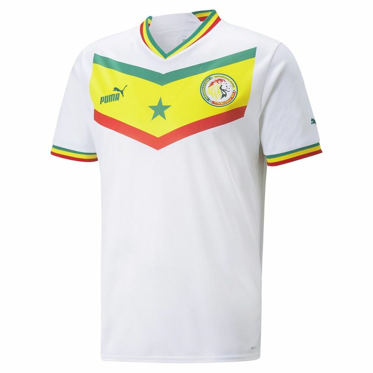 Camiseta de Fútbol de Manga Corta Hombre Puma Senegal Blanco  Comprati.