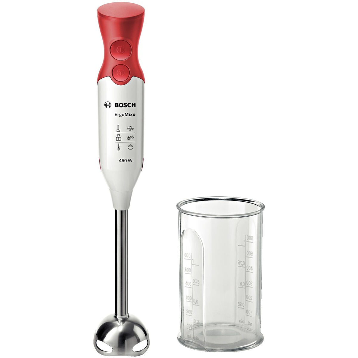 Batidora de Mano BOSCH MSM64110 600 ml Blanco Rojo 450 W  Comprati.