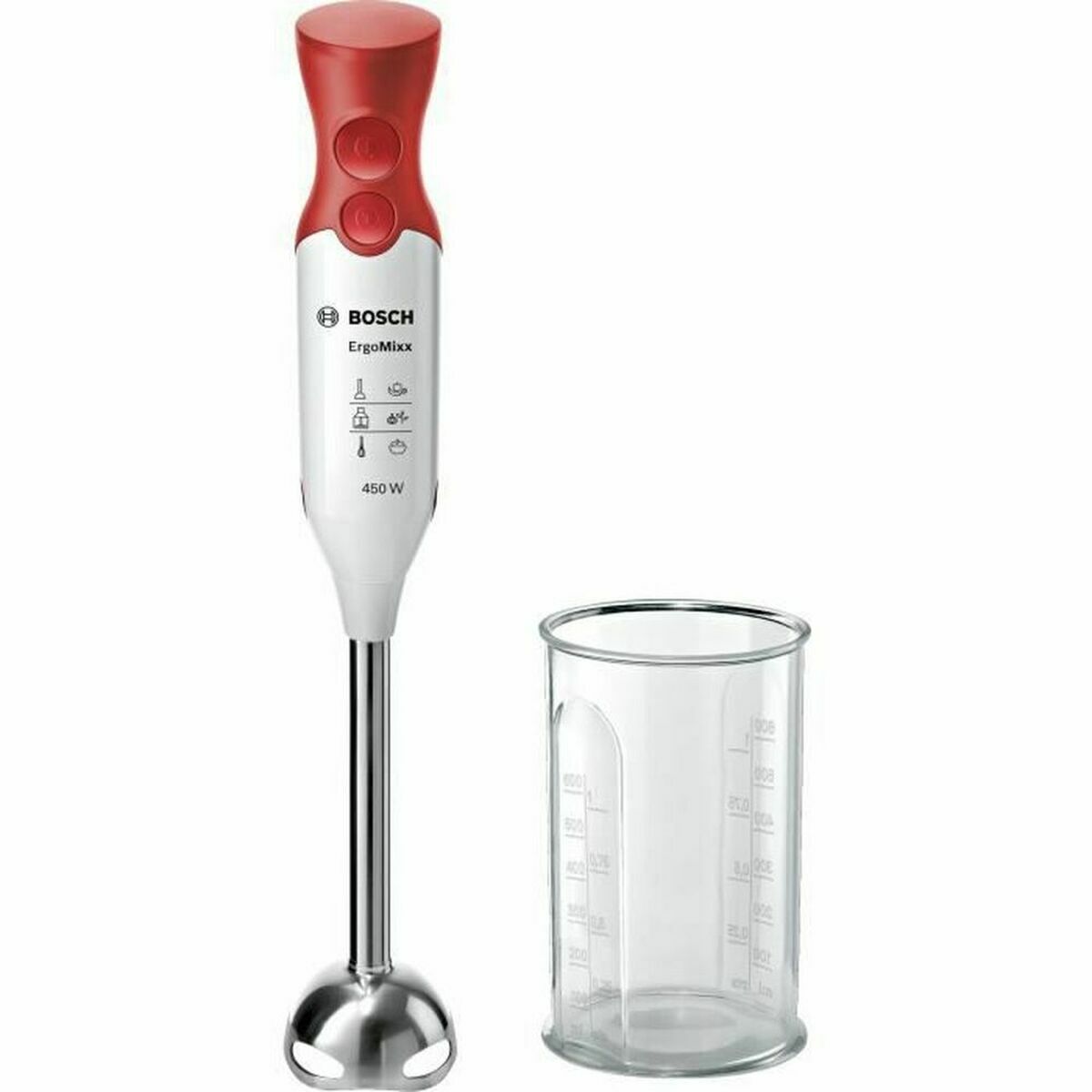 Batidora de Mano BOSCH MSM64110 600 ml Blanco Rojo 450 W  Comprati.