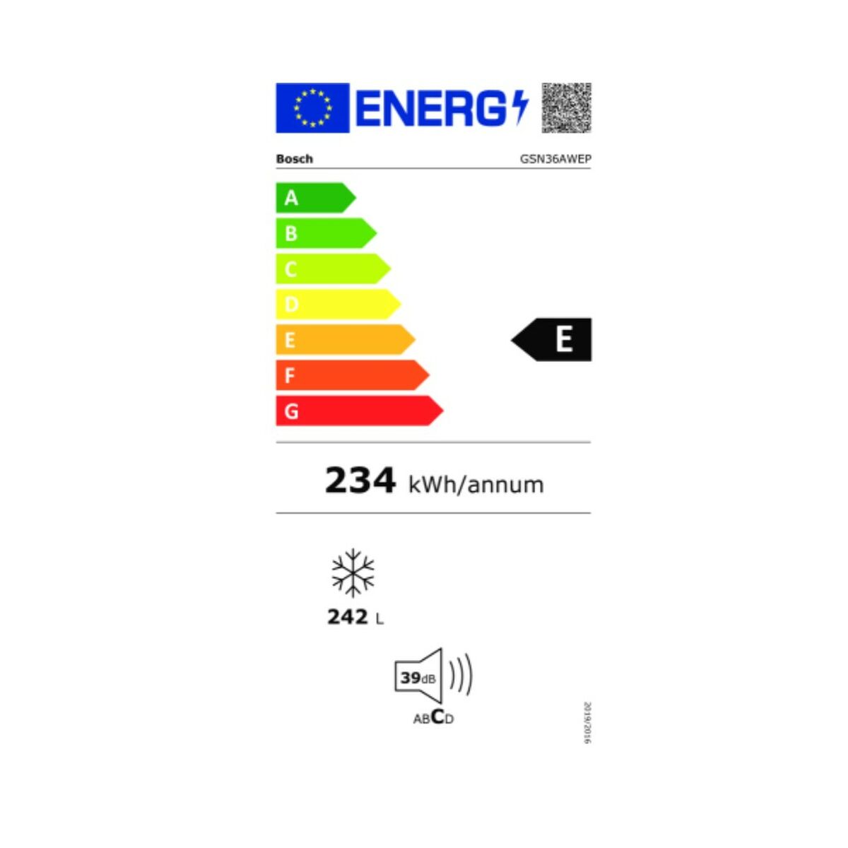 Congelador BOSCH GSN36AWEP Blanco (242 L)  Comprati.