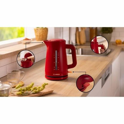 Hervidor BOSCH TWK3M124 Rojo Plástico 2400 W 1,7 L (1 unidad)  Comprati.