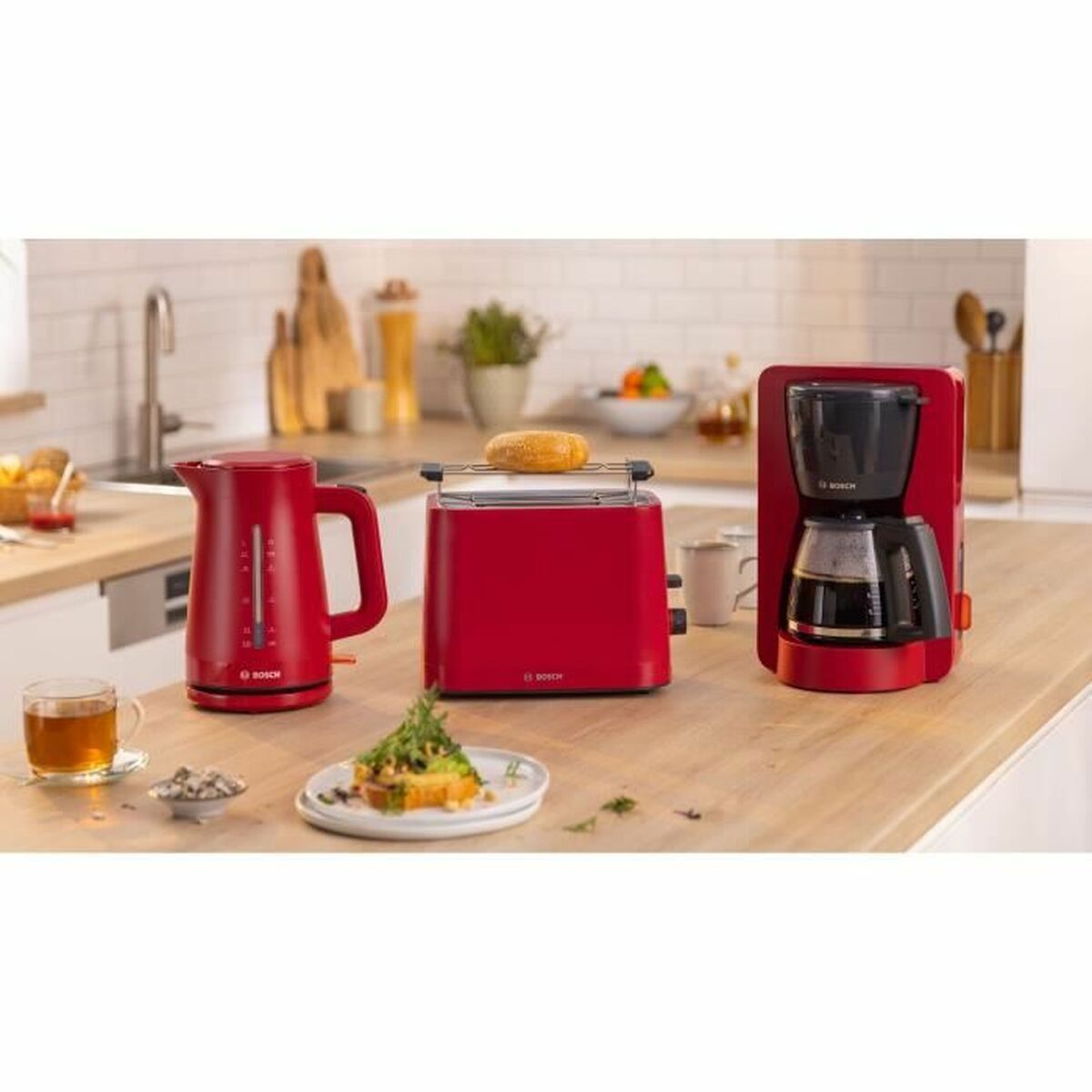 Hervidor BOSCH TWK3M124 Rojo Plástico 2400 W 1,7 L (1 unidad)  Comprati.