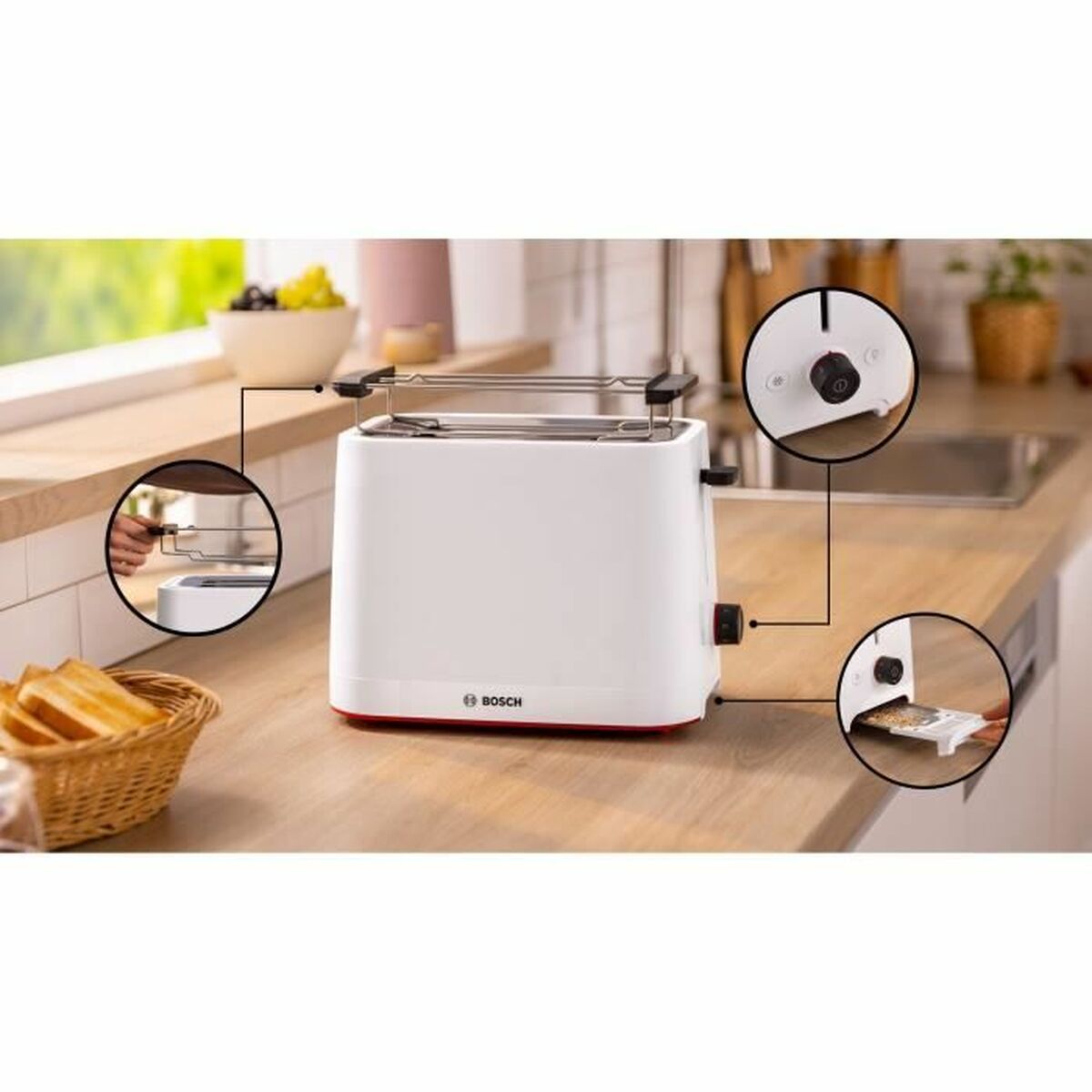 Tostadora BOSCH TAT3M121 950 W  Comprati.