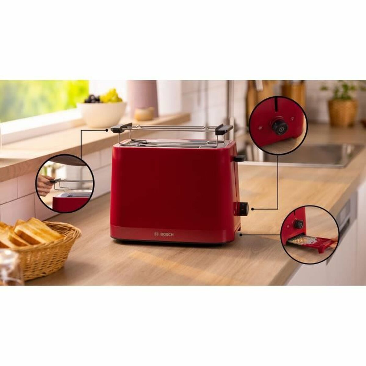 Tostadora BOSCH TAT3M124 950 W  Comprati.