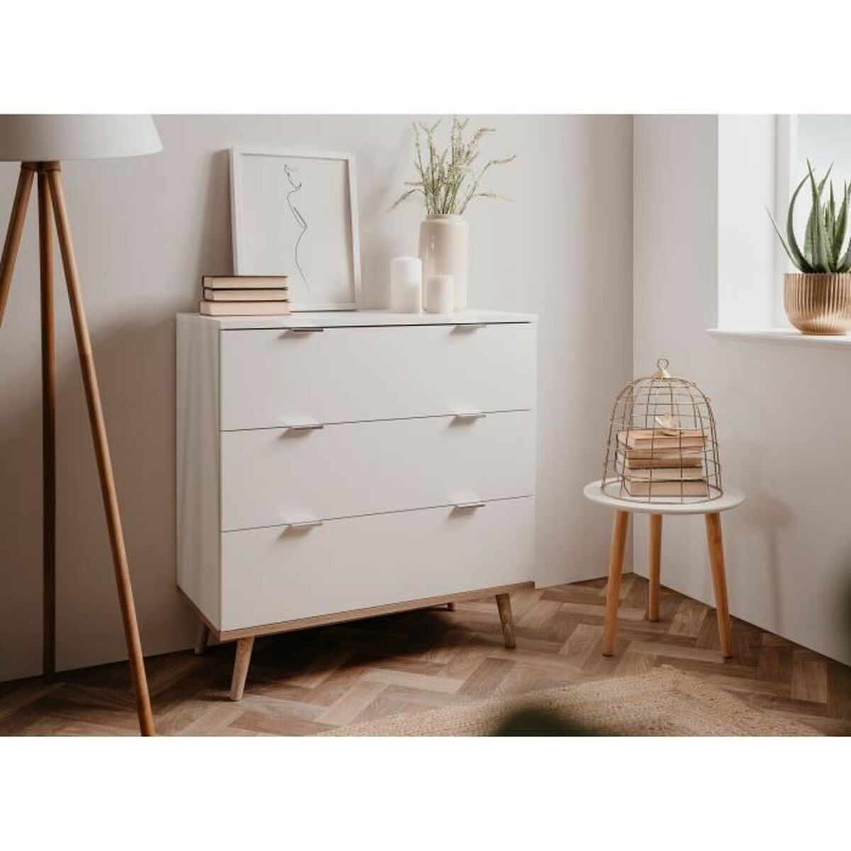 Cajonera Scandinavian Blanco 79,8 x 40 x 86,5 cm  Comprati.