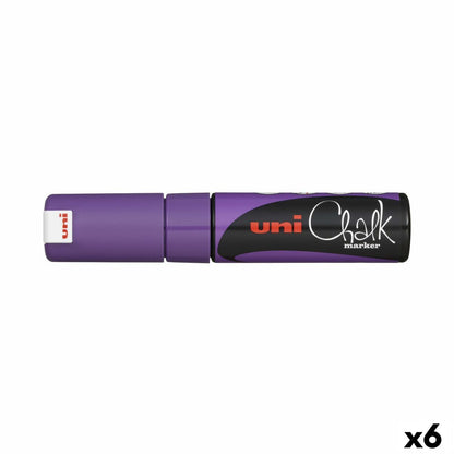 Rotuladores de tiza líquida Uni-Ball PWE-8K Violeta (6 Piezas) (6 Unidades)  Comprati.