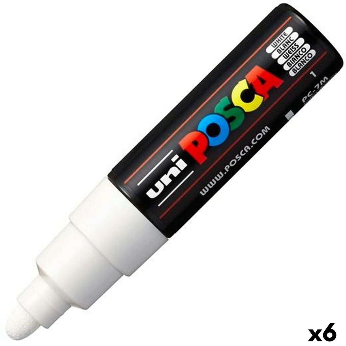 Rotuladores POSCA PC-7M Blanco (6 Unidades)  Comprati.