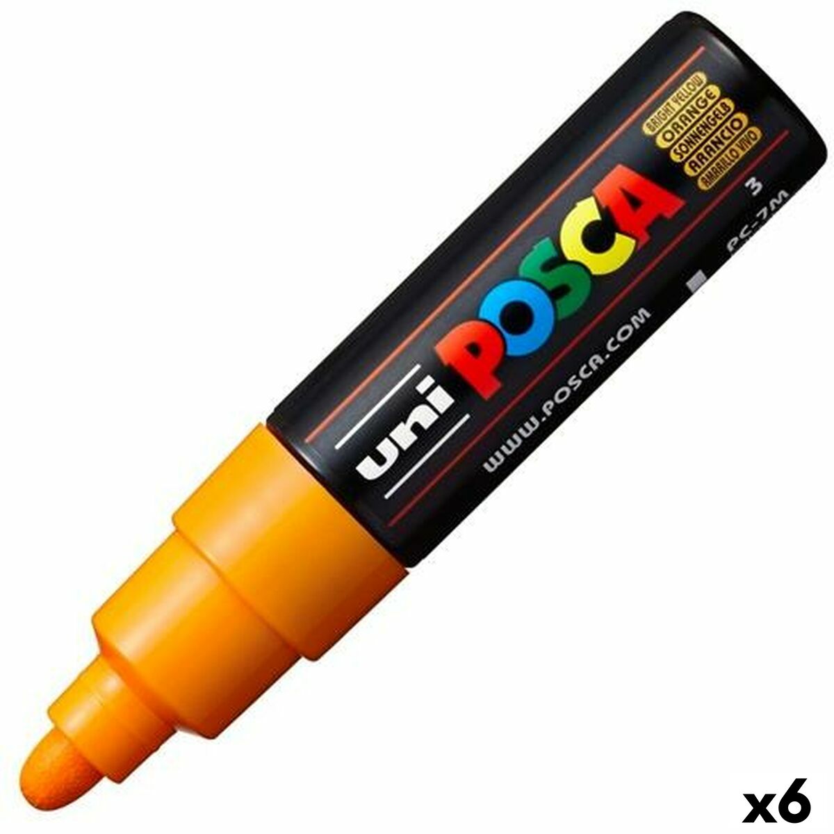 Rotulador permanente POSCA Naranja (6 Unidades)  Comprati.