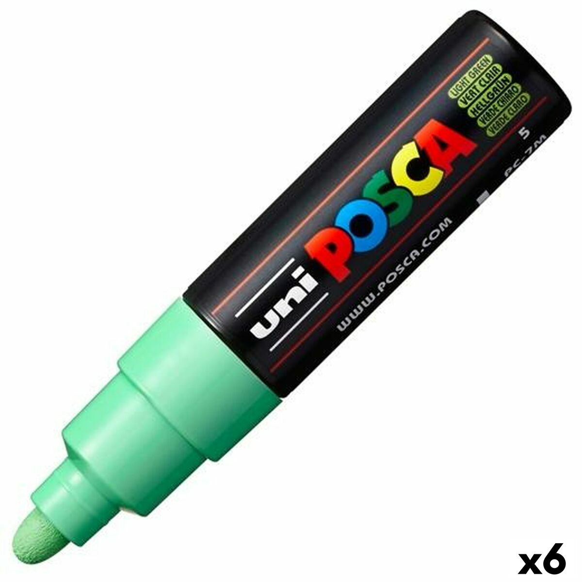 Rotuladores POSCA PC-7M Verde Claro (6 Unidades)  Comprati.