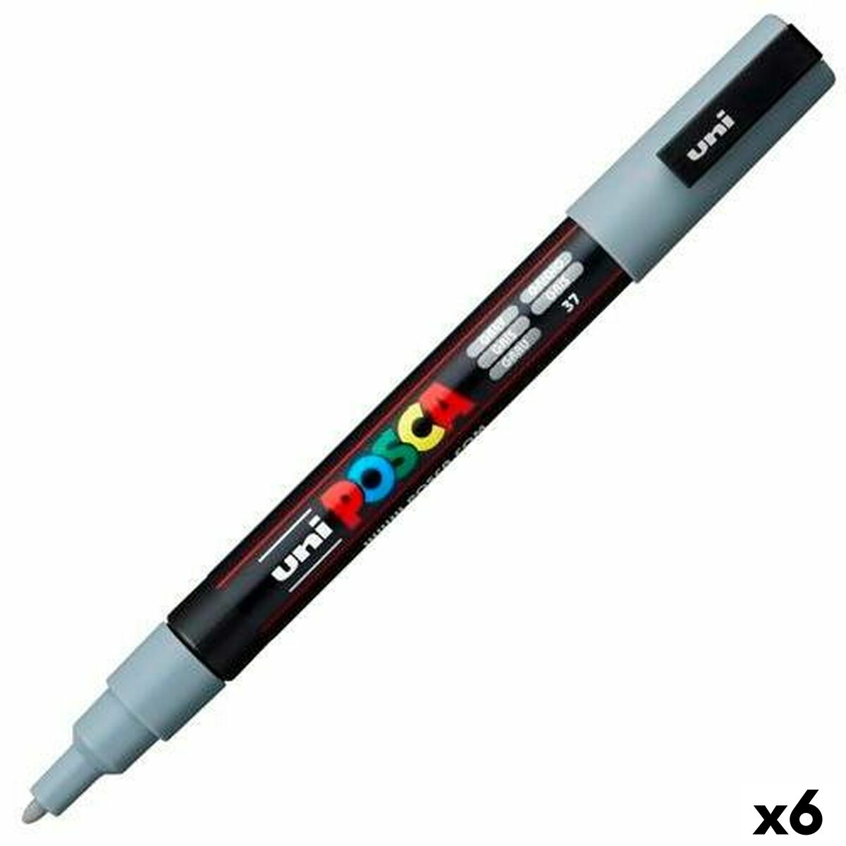 Rotulador POSCA PC-3M Gris (6 Unidades)  Comprati.