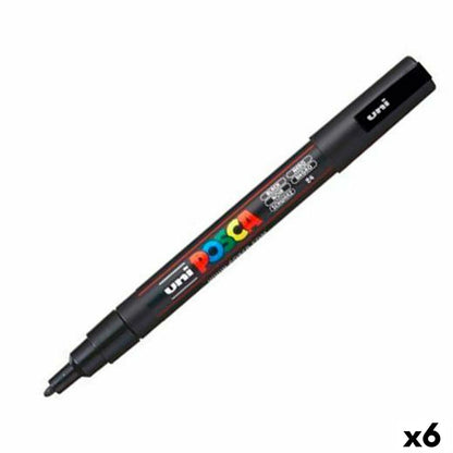 Rotulador POSCA PC-3M Negro (6 Unidades)  Comprati.