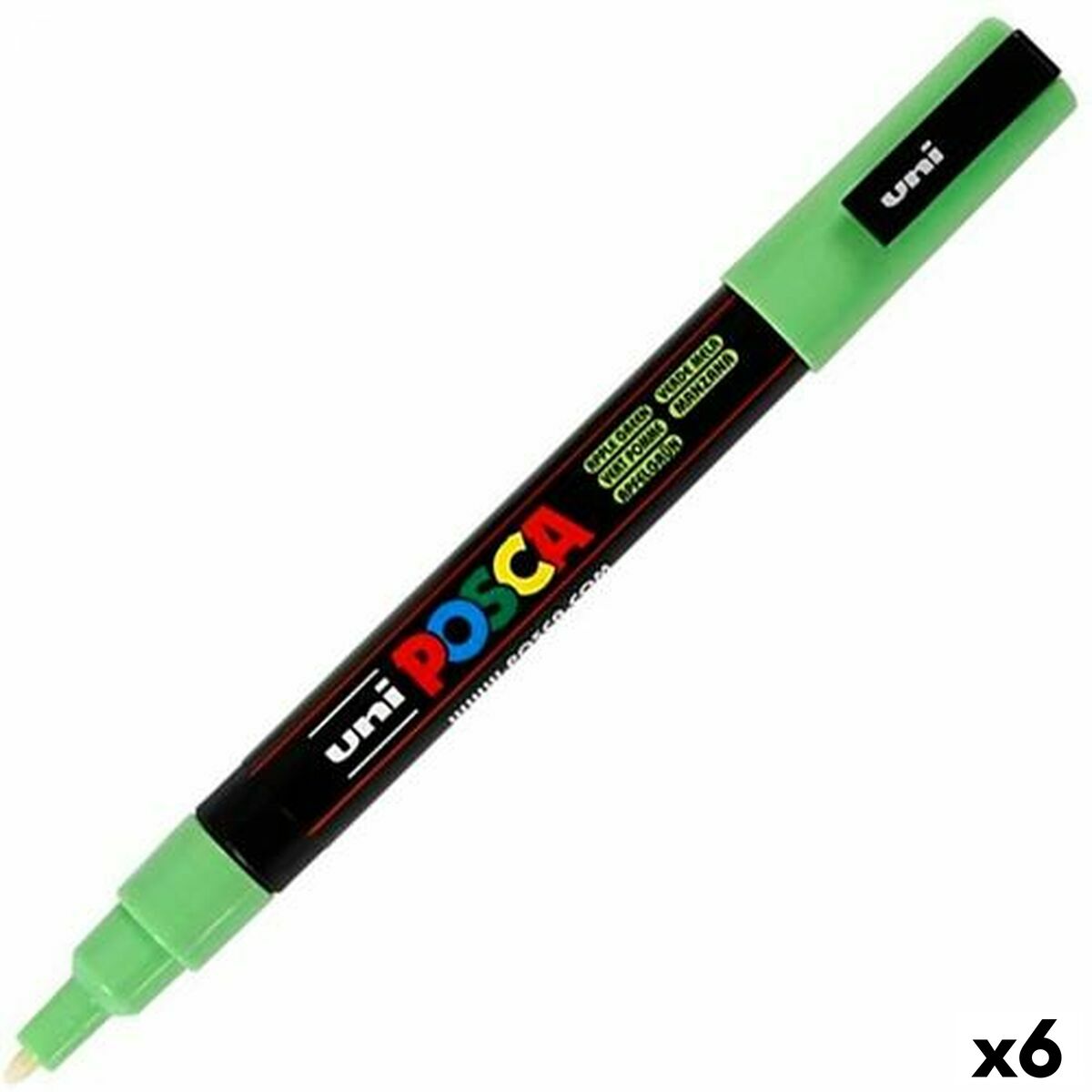 Rotulador POSCA PC-3M Verde Claro (6 Unidades)  Comprati.