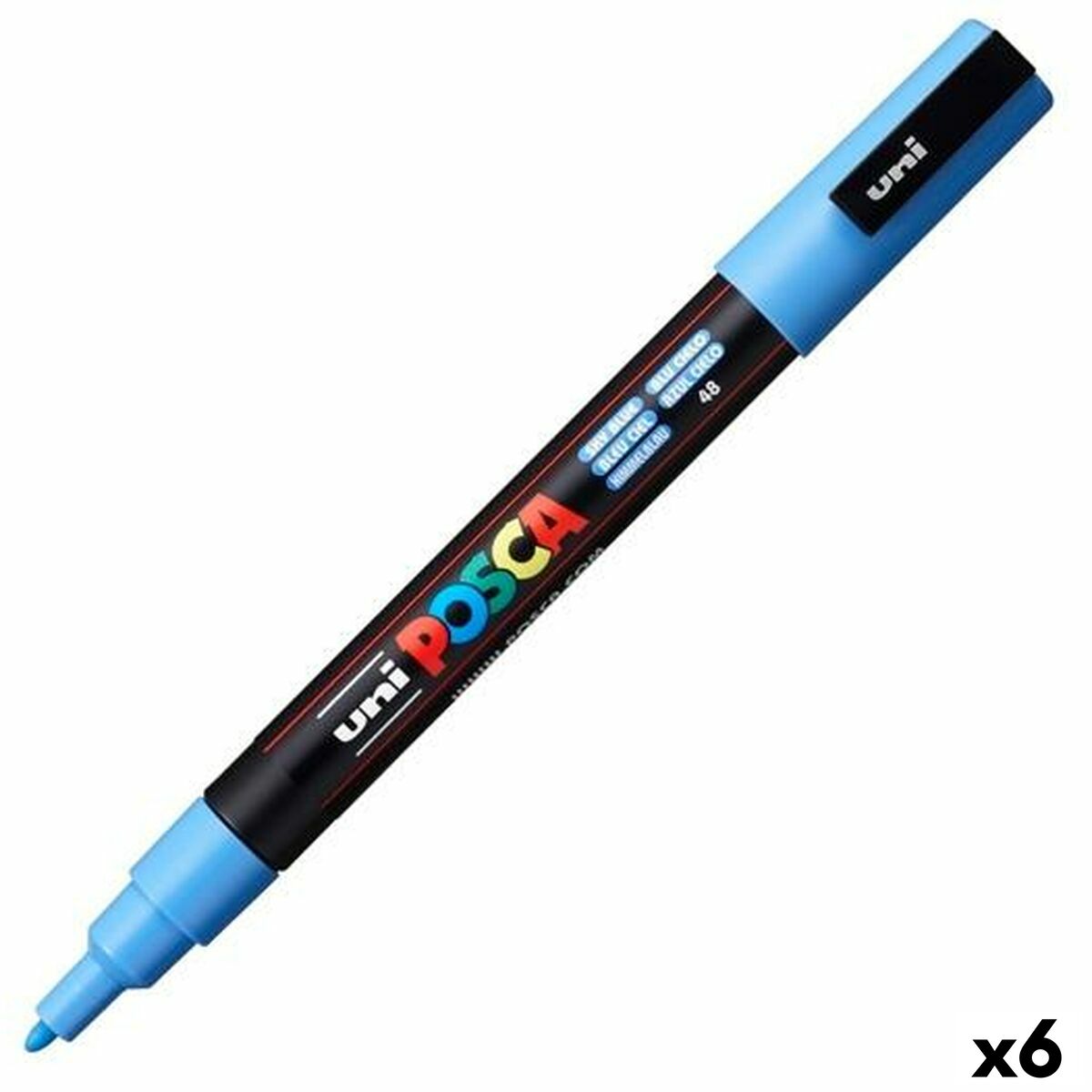 Rotulador POSCA PC-3M Azul cielo (6 Unidades)  Comprati.