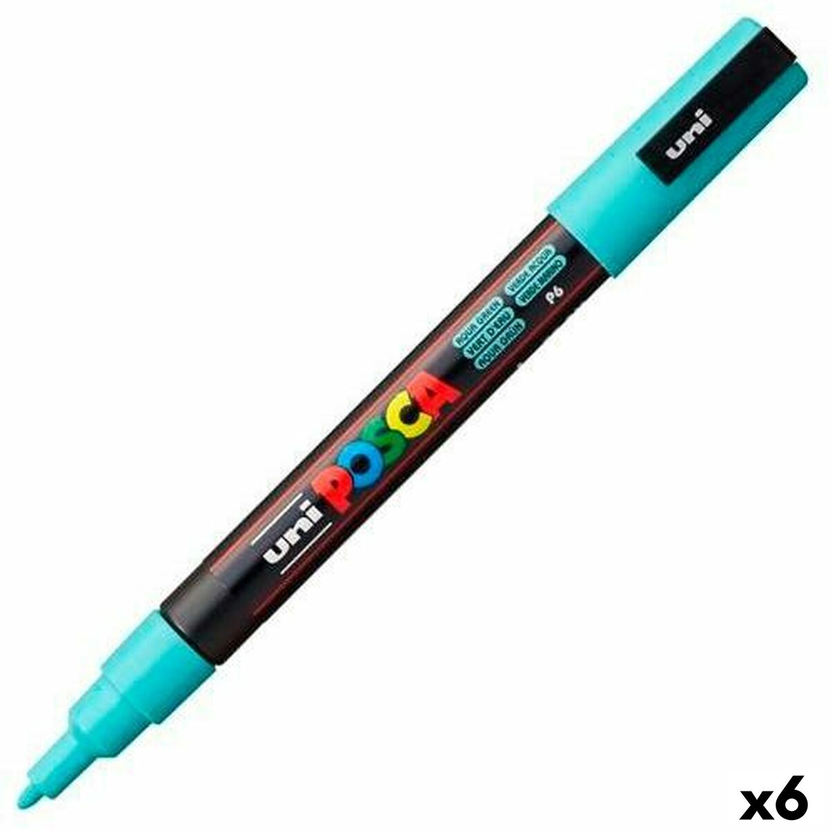 Rotulador POSCA PC-3M Verde Turquesa (6 Unidades)  Comprati.