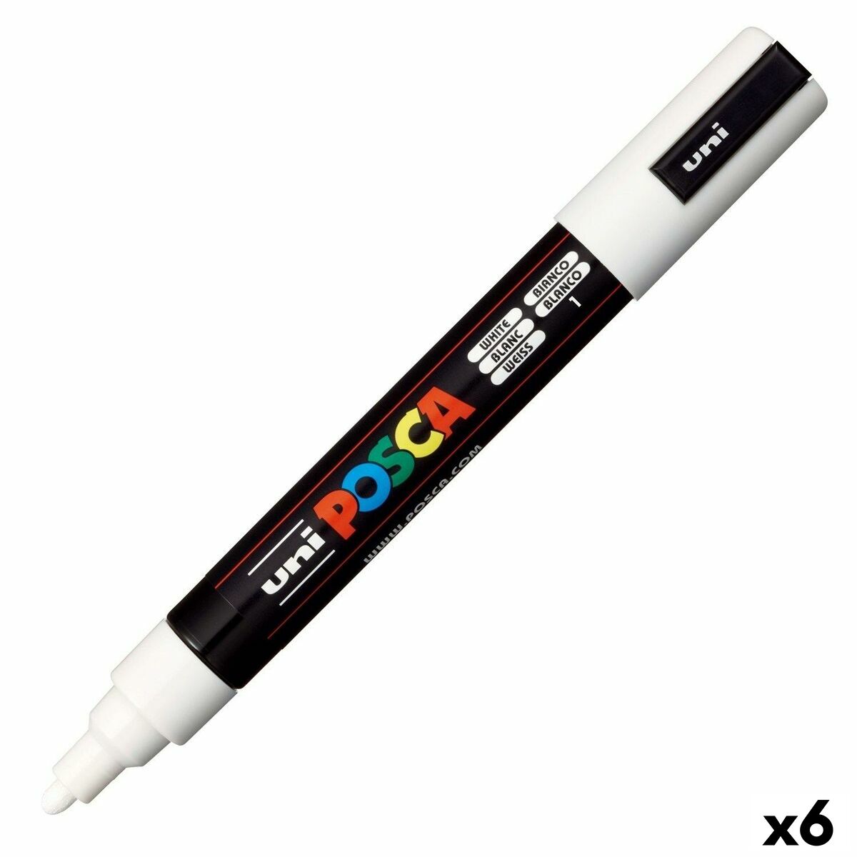 Rotuladores POSCA PC-5M Blanco (6 Unidades)  Comprati.