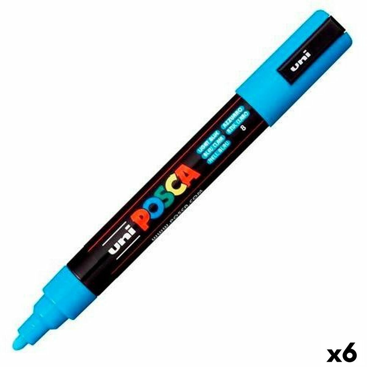 Rotuladores POSCA PC-5M Azul claro (6 Unidades)  Comprati.