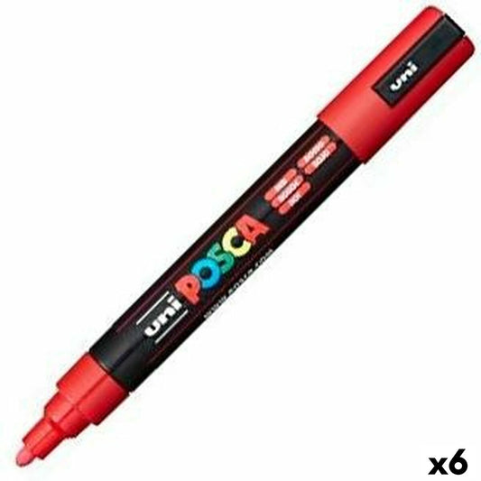 Rotuladores POSCA PC-5M Rojo (6 Unidades)  Comprati.