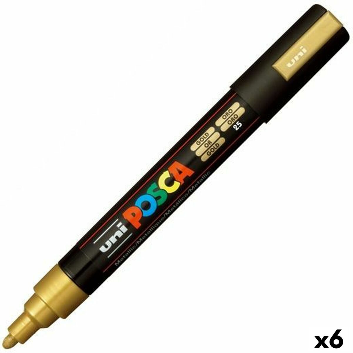 Rotuladores POSCA PC-5M Dorado (6 Unidades)  Comprati.