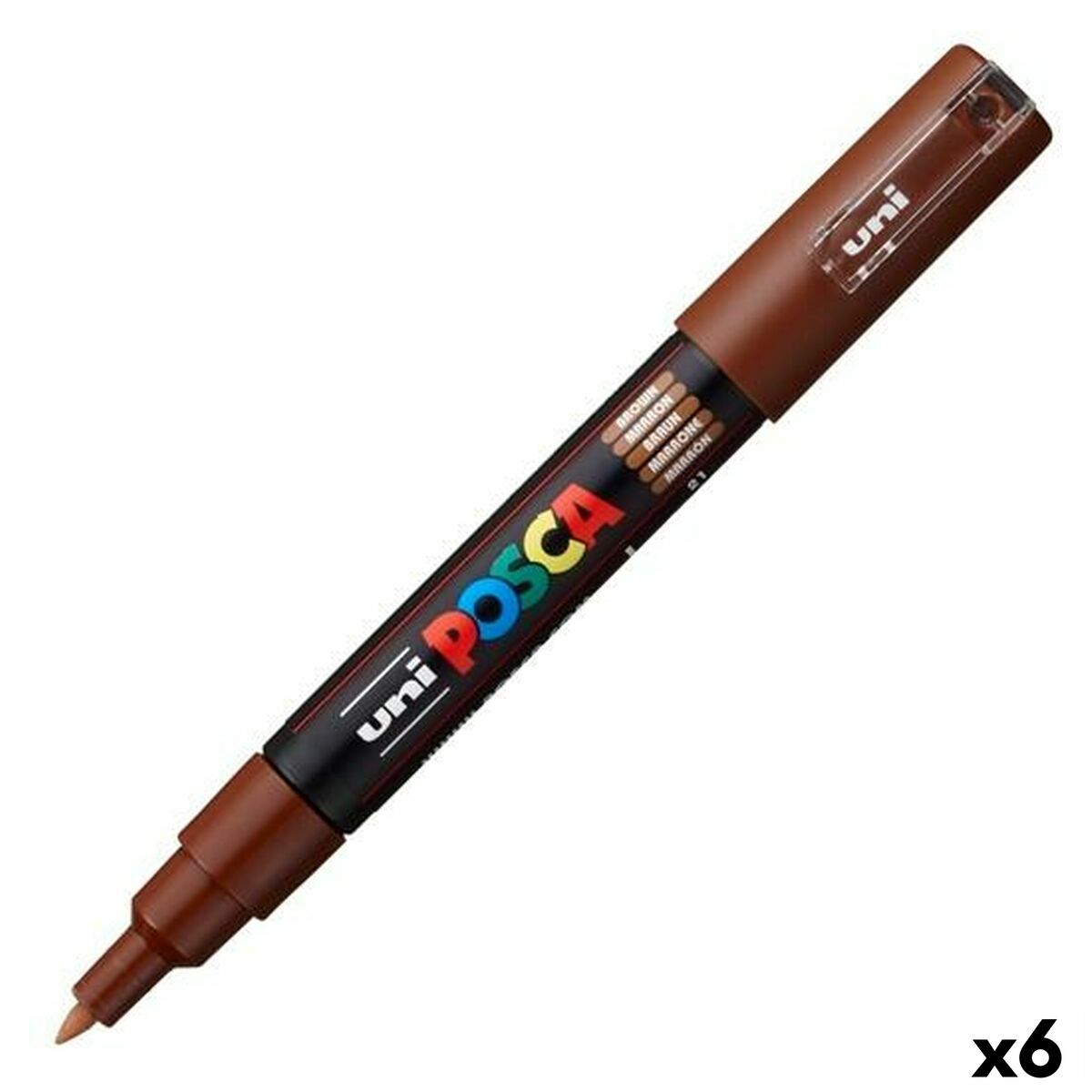 Rotuladores POSCA PC-1M Marrón (6 Unidades)  Comprati.