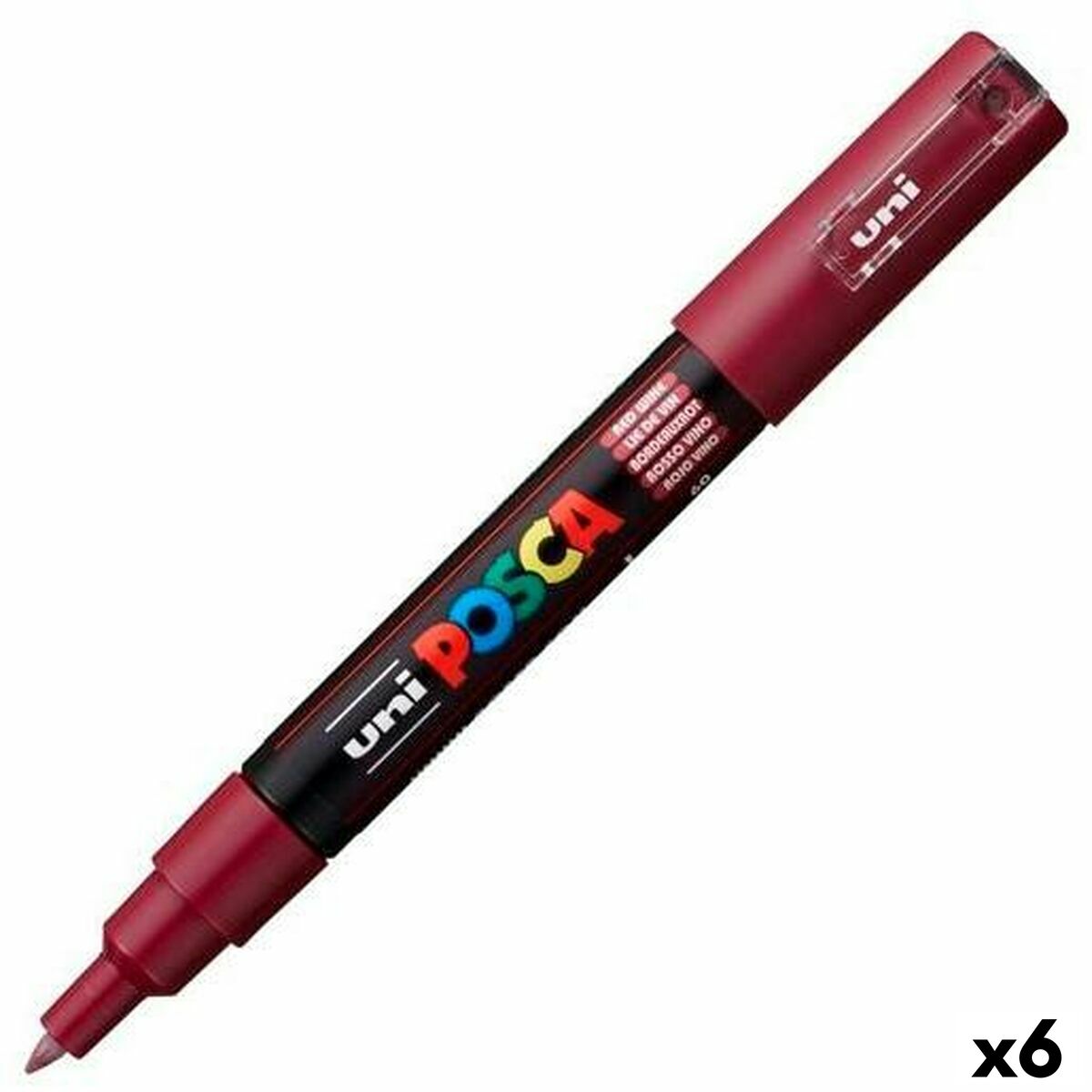 Rotulador POSCA PC-1M Rojo Burdeos (6 Unidades)  Comprati.