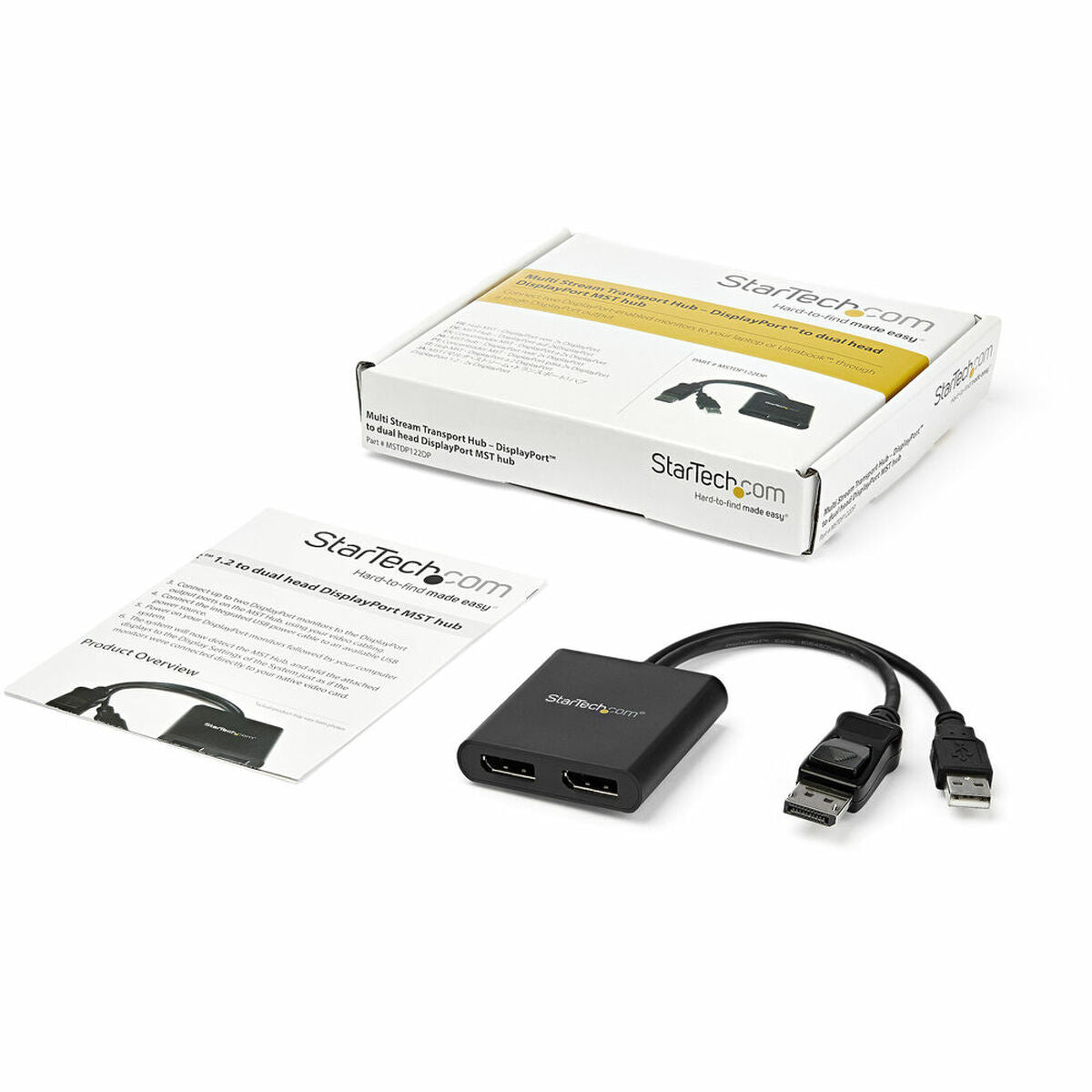 Splitter DisplayPort Startech MSTDP122DP Negro 4K Ultra HD  Comprati.