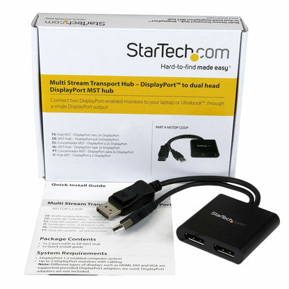 Splitter DisplayPort Startech MSTDP122DP Negro 4K Ultra HD  Comprati.