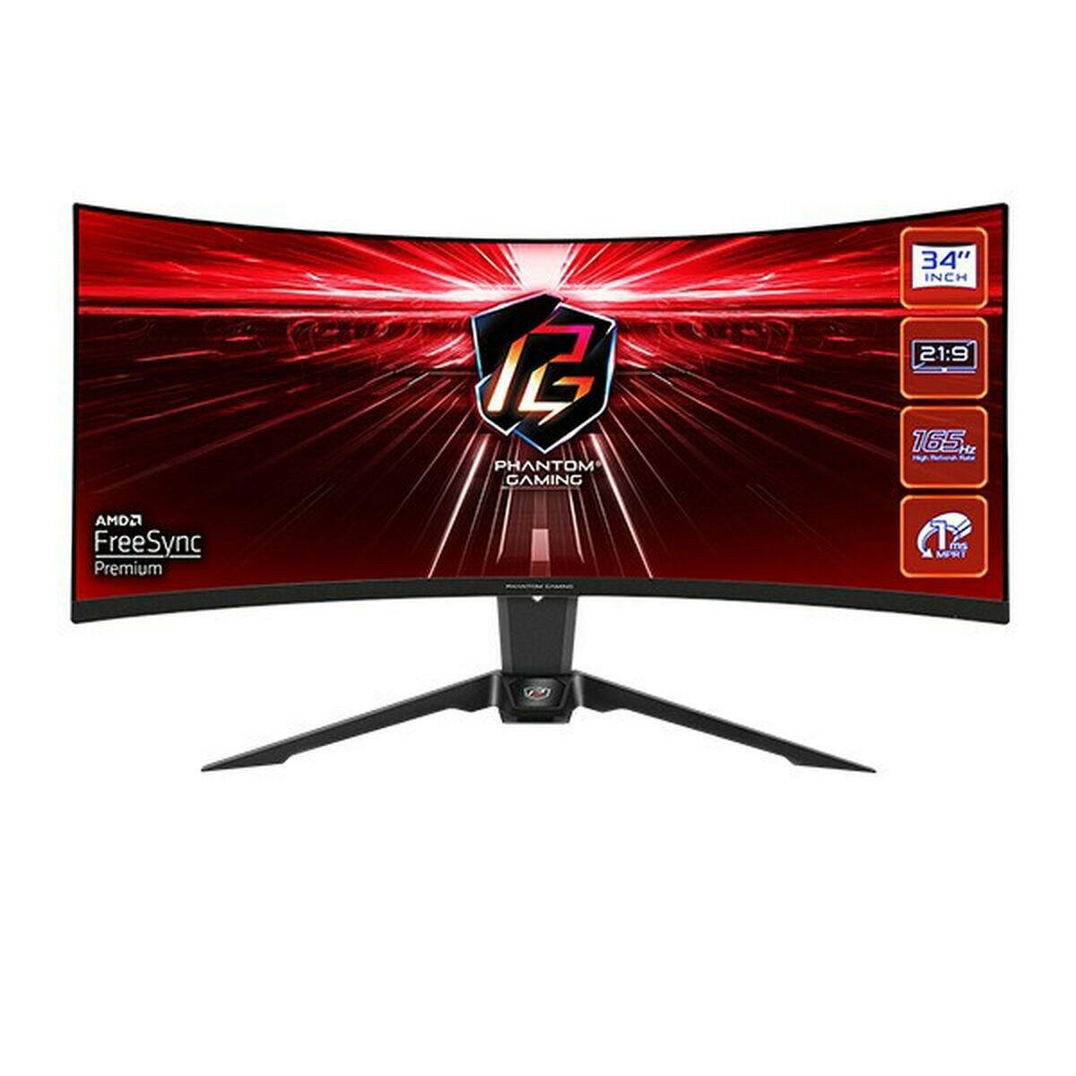 Monitor ASRock PG34WQ15R2B 34" VA LCD Flicker free 50 / 60 Hz 165 Hz  Comprati.