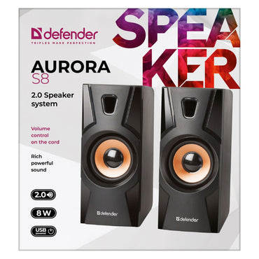 Altavoces PC Defender Aurora S8 8 W Negro  Comprati.