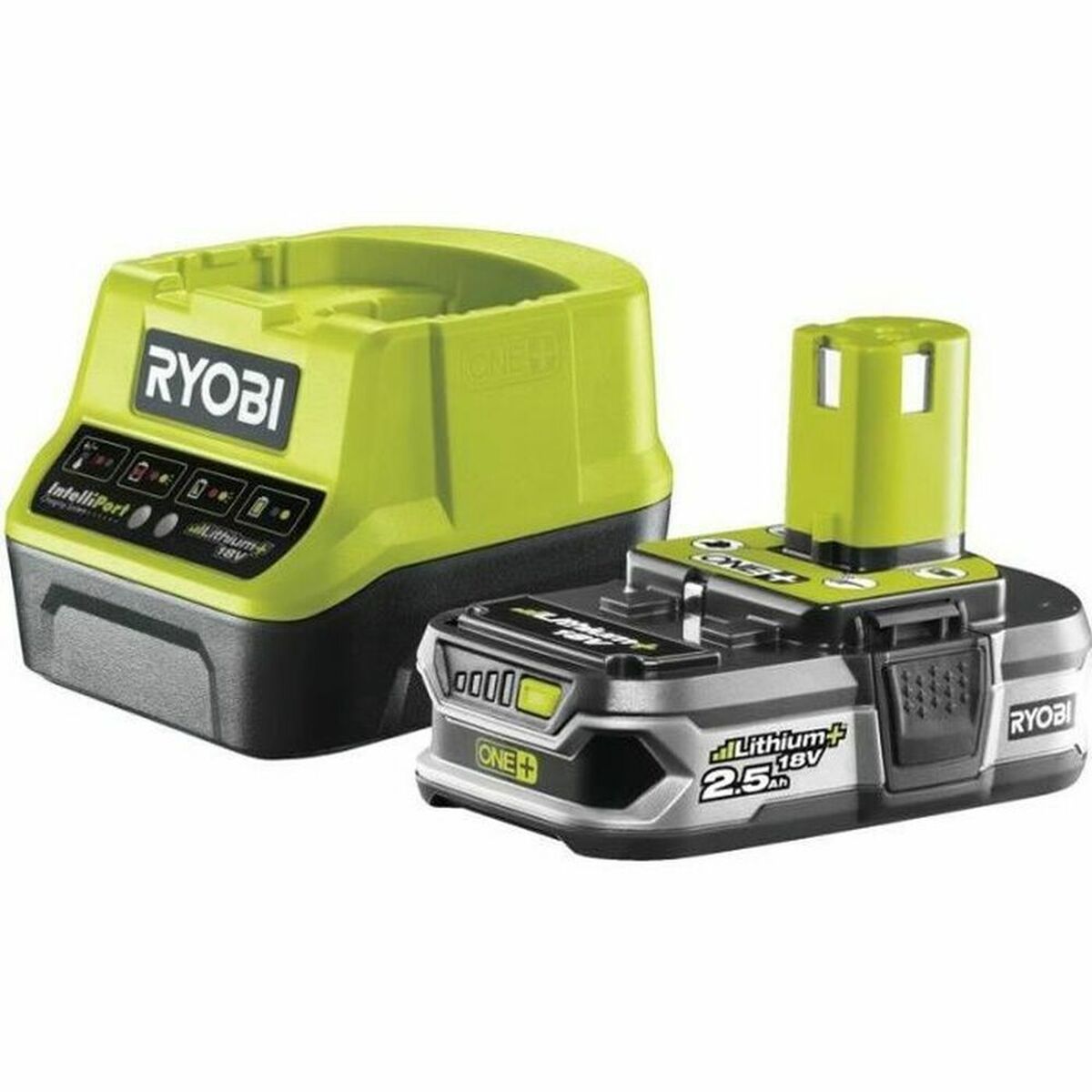 Set de cargador y baterías recargables Ryobi RC18120-125 Litio Ion 2,5 Ah 18 V  Comprati.