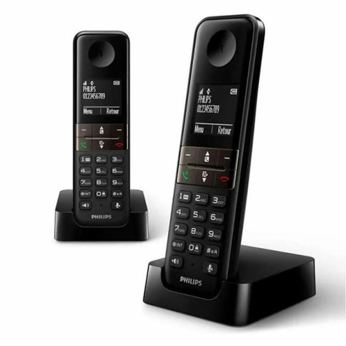 Teléfono Inalámbrico Philips D4702B/34 Duo 1,8" DECT (2 pcs)  Comprati.