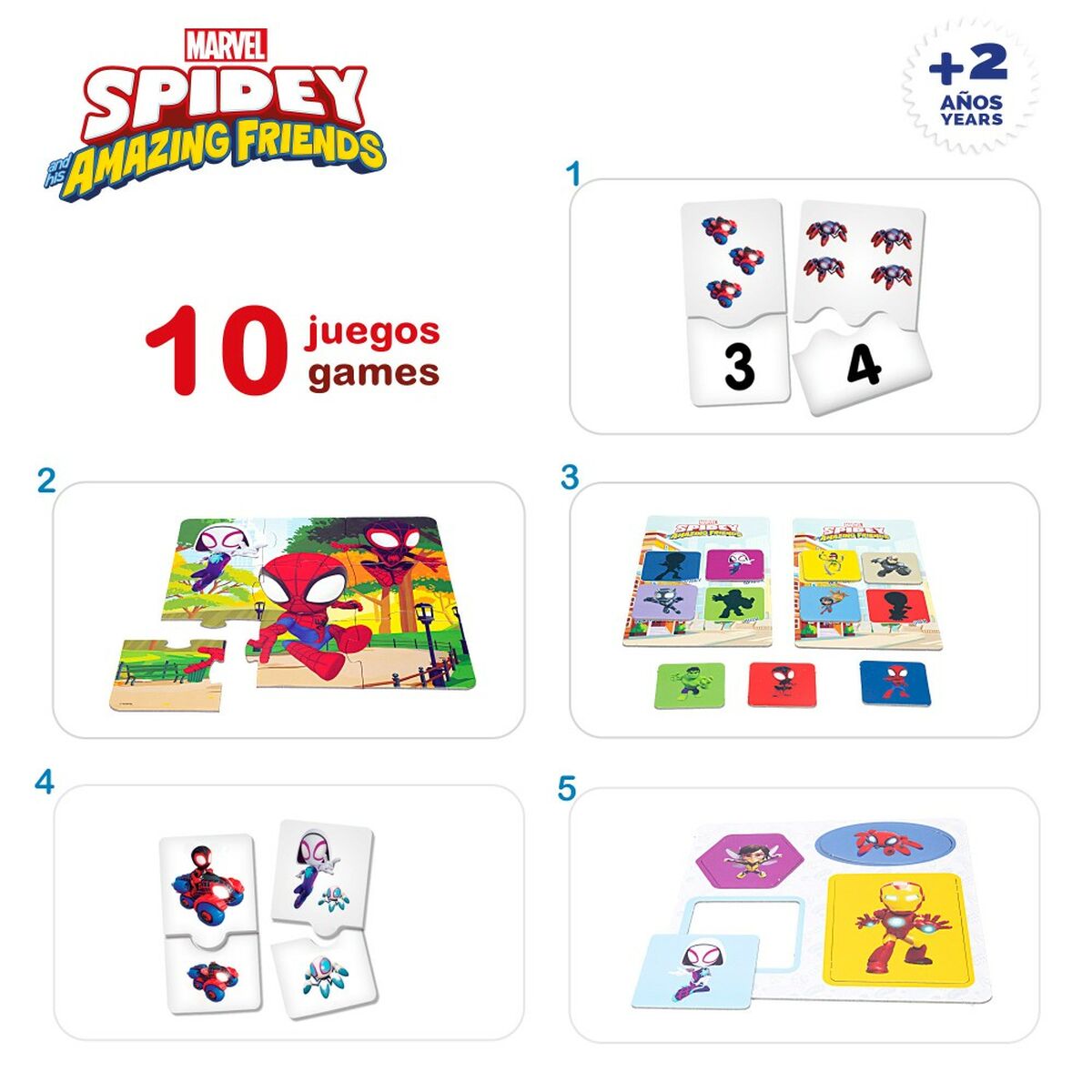 Juego Educativo Spidey 24,5 x 0,2 x 24,5 cm (6 Unidades) 10 en 1  Comprati.