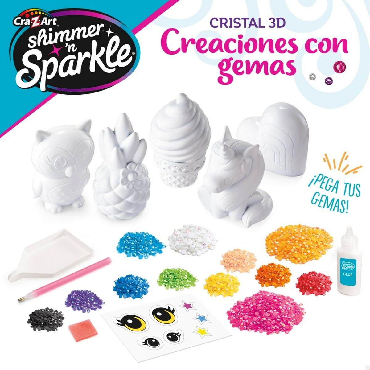 Juego de Manualidades Cra-Z-Art 3D Crystal Gem Creations 4 Unidades 6 x 10 x 6 cm  Comprati.