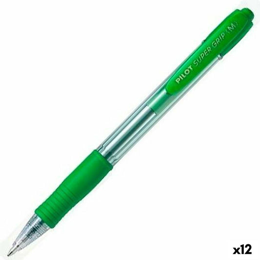 Bolígrafo Pilot Supergrip Verde 0,4 mm (12 Unidades)  Comprati.