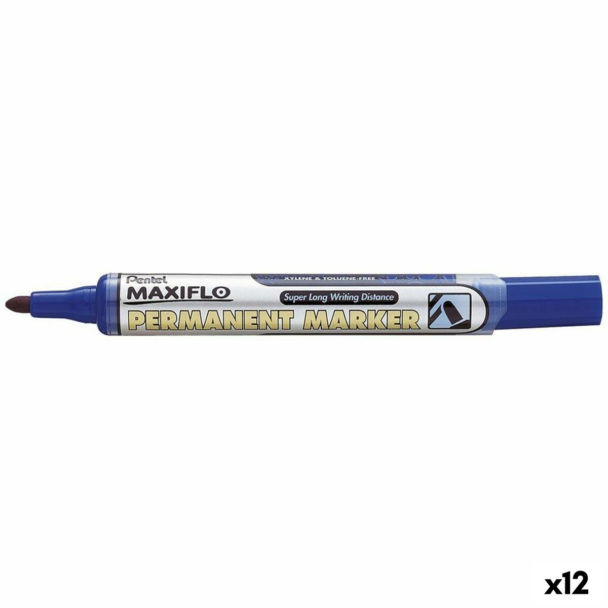 Rotulador permanente Pentel Maxiflo NLF50 Azul 12 Piezas (12 Unidades)  Comprati.