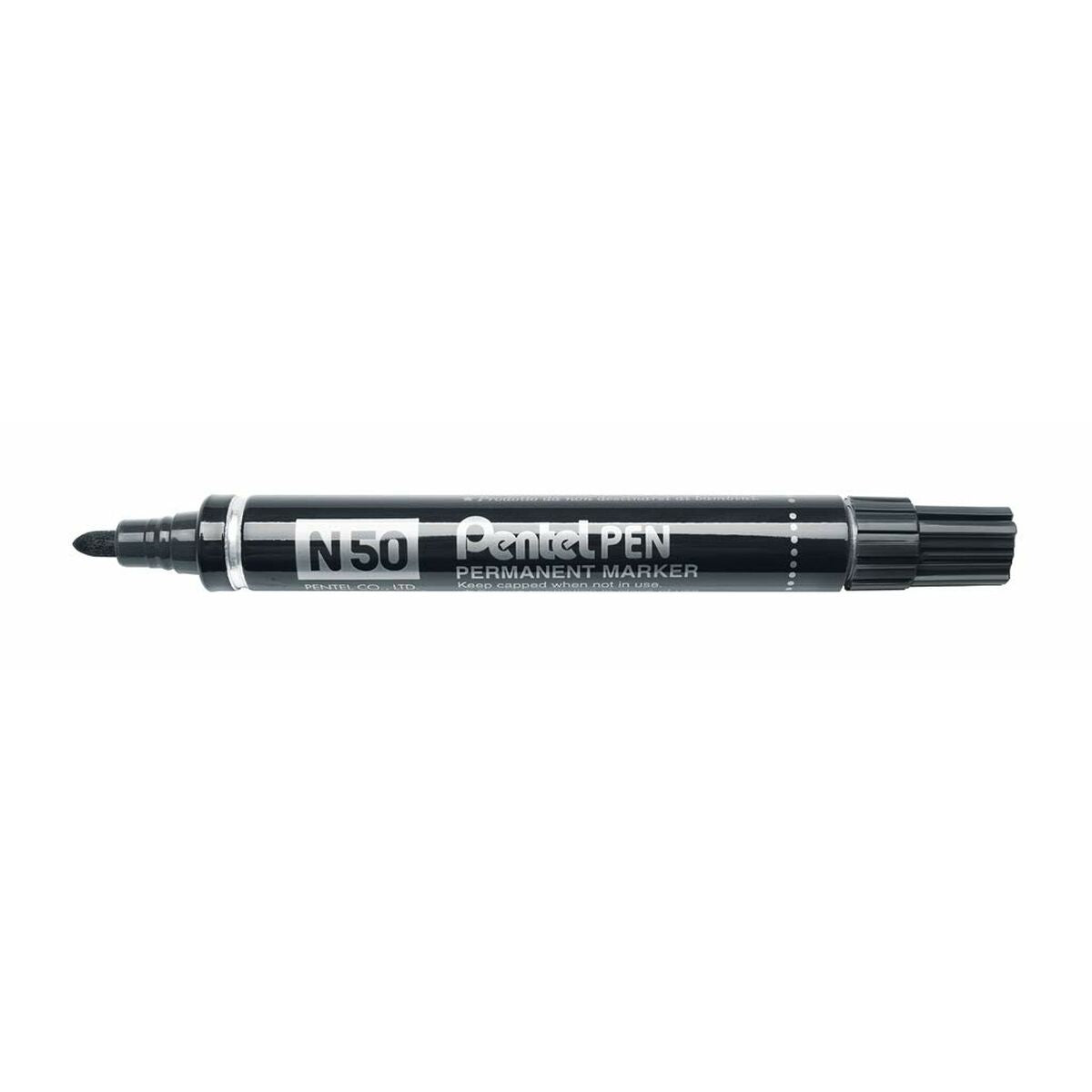 Rotulador permanente Pentel N50-BE Negro 12 Piezas  Comprati.