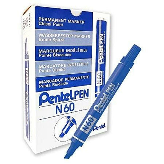 Rotulador permanente Pentel N60 Azul 12 Piezas  Comprati.