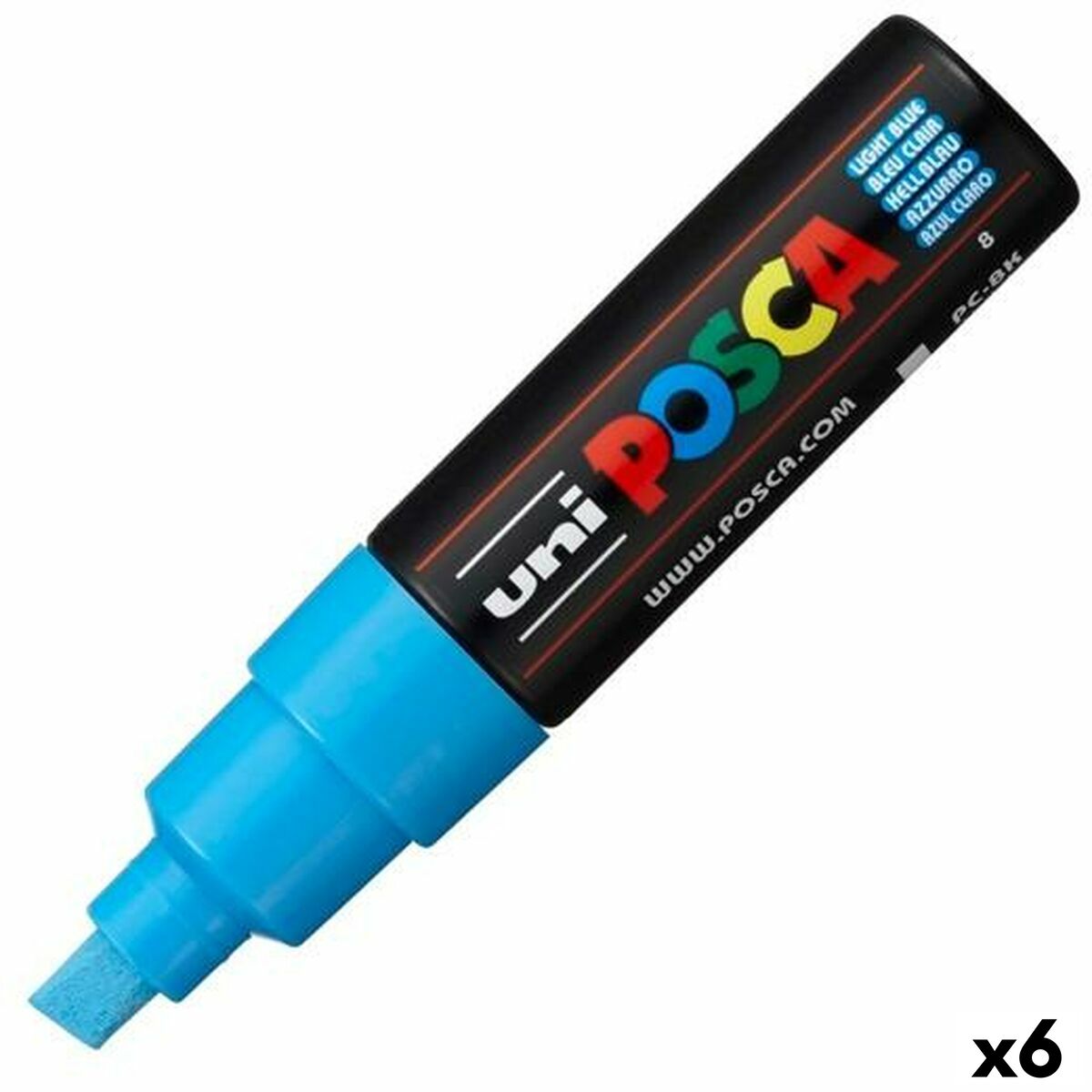 Rotulador POSCA PC-8K Azul claro (6 Unidades)  Comprati.