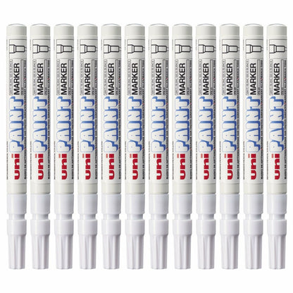 Rotulador permanente Uni-Ball Paint PX-21L Blanco 12 Piezas  Comprati.