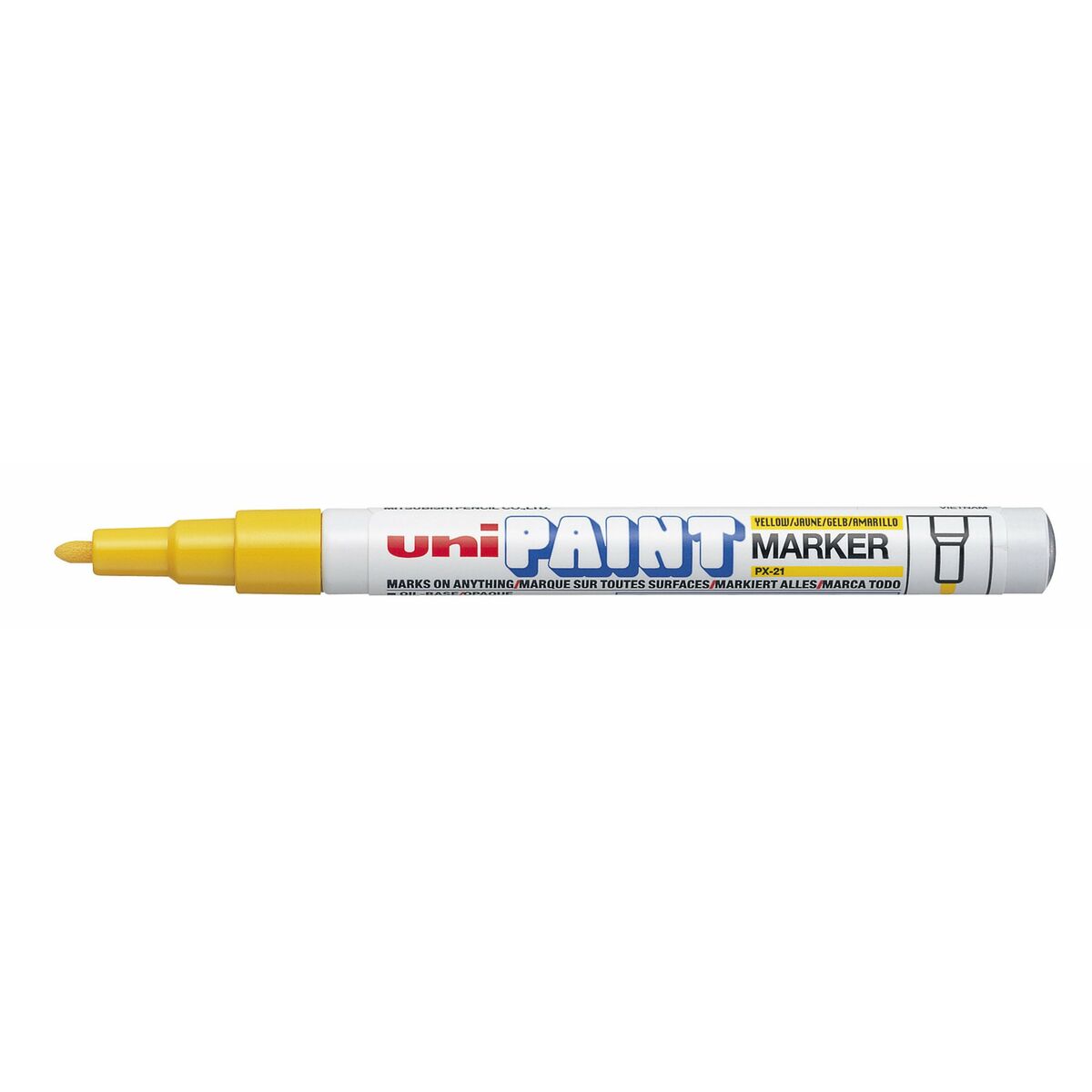 Rotulador permanente Uni-Ball Paint PX-21L Amarillo 12 Piezas  Comprati.