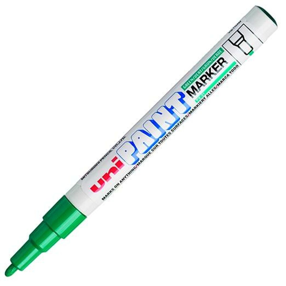 Rotulador permanente Uni-Ball Paint PX-21L Verde 12 Piezas  Comprati.