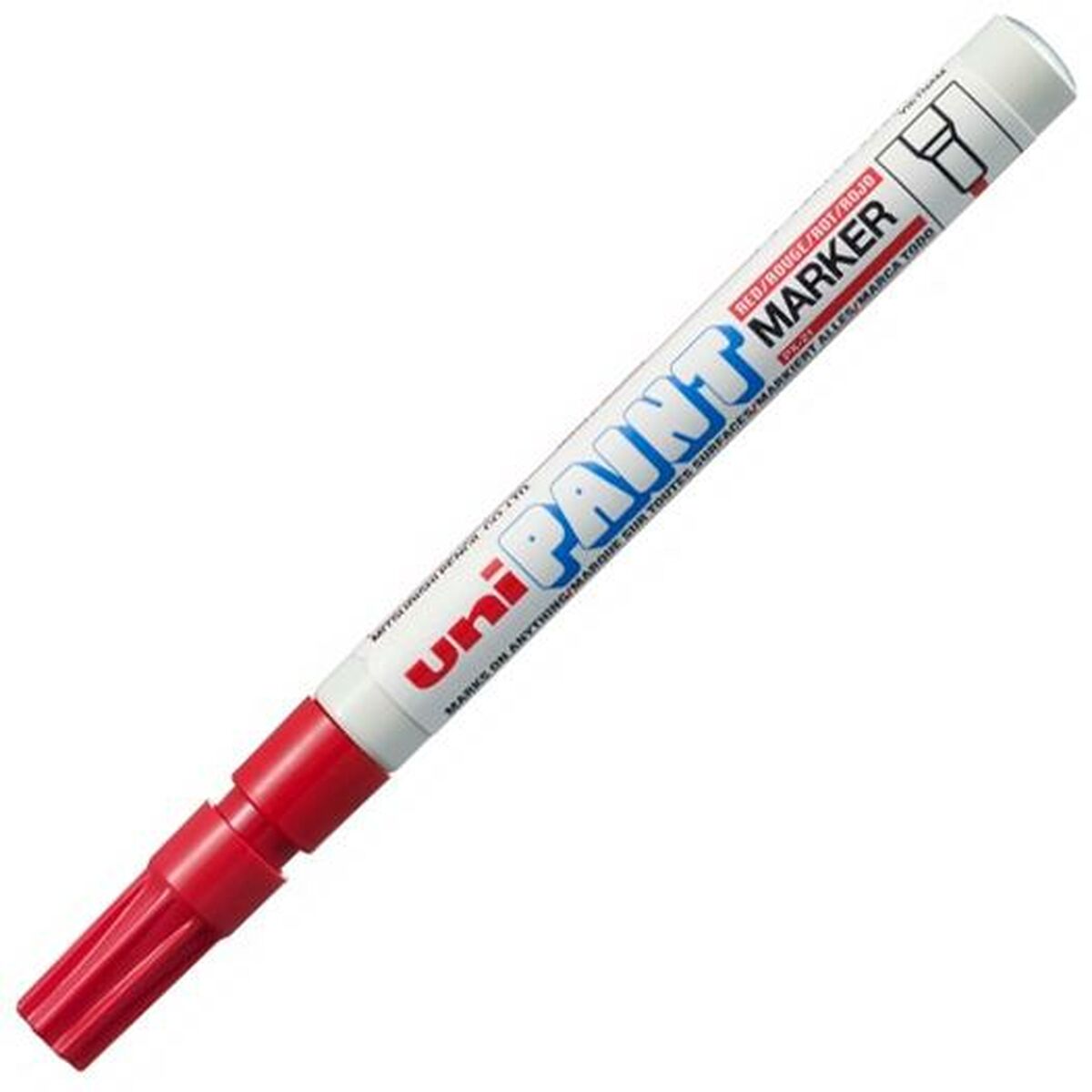 Rotulador permanente Uni-Ball Paint PX-21L Rojo 12 Piezas  Comprati.