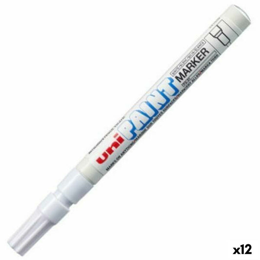 Rotulador permanente Uni-Ball PX-20 Blanco (12 Unidades)  Comprati.