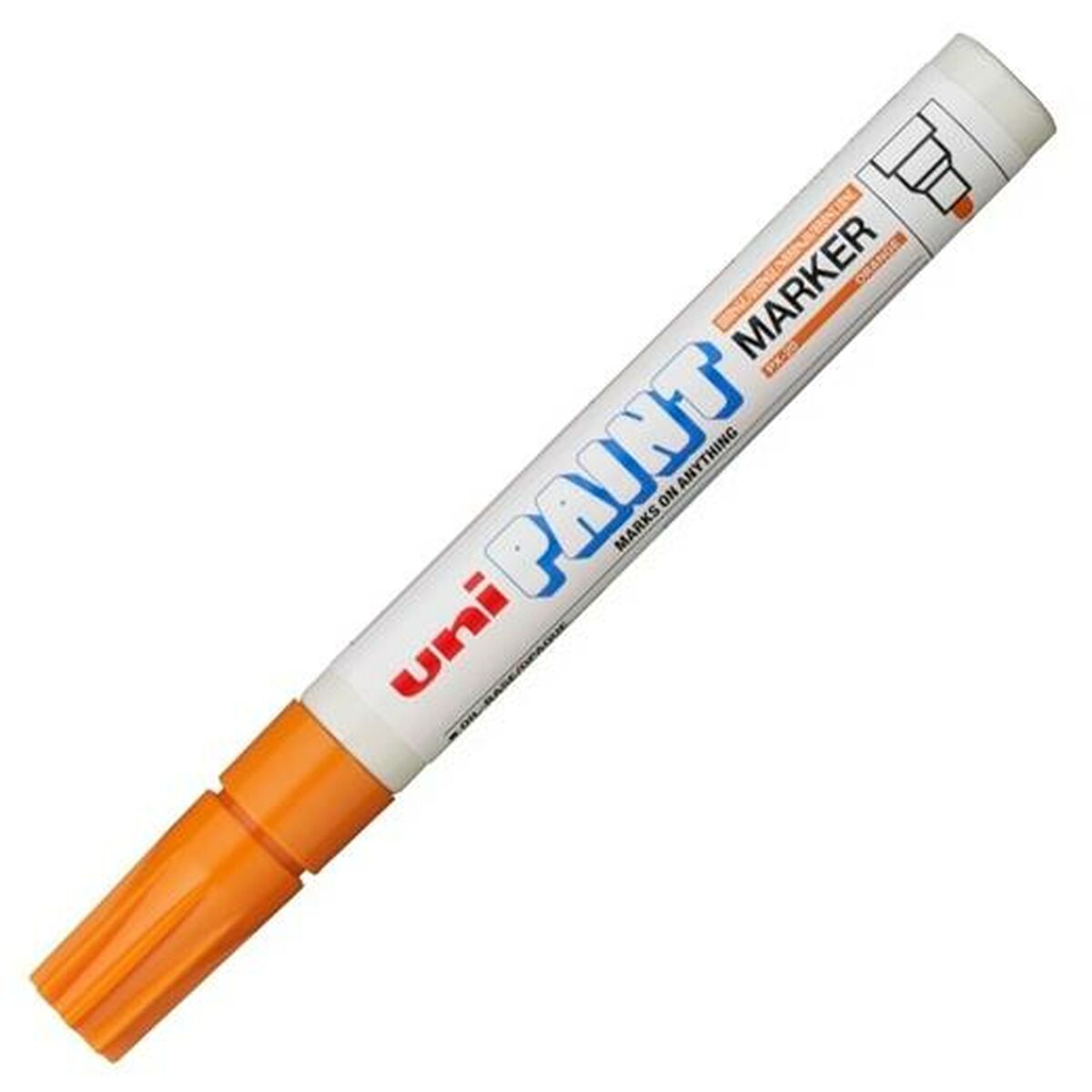 Rotulador permanente Uni-Ball PX-20 Naranja (12 Unidades)  Comprati.