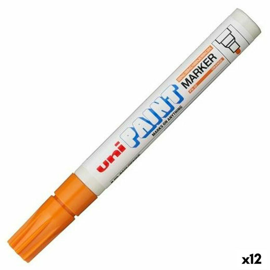 Rotulador permanente Uni-Ball PX-20 Naranja (12 Unidades)  Comprati.